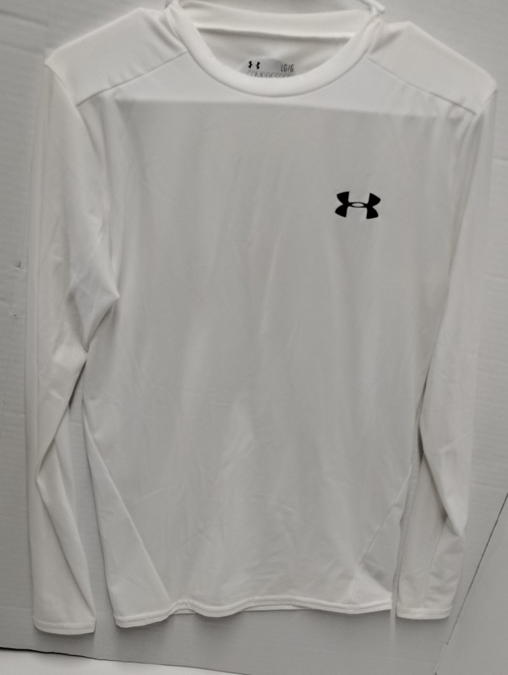 Under Armour Compression Men’s Long Sleeve White Performance Shirt Large
